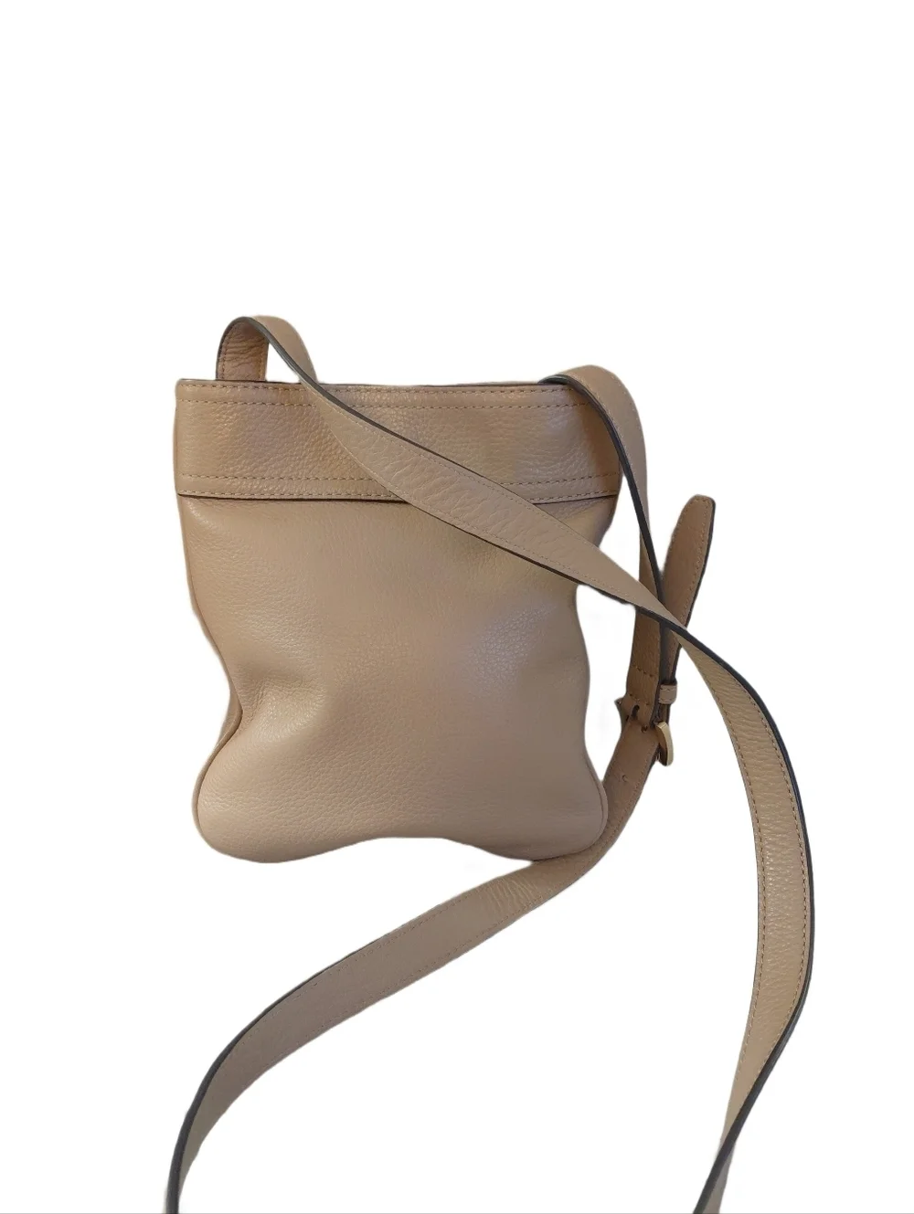 Michael Kors Moxley Tan Pebbled Leather Crossbody Bag